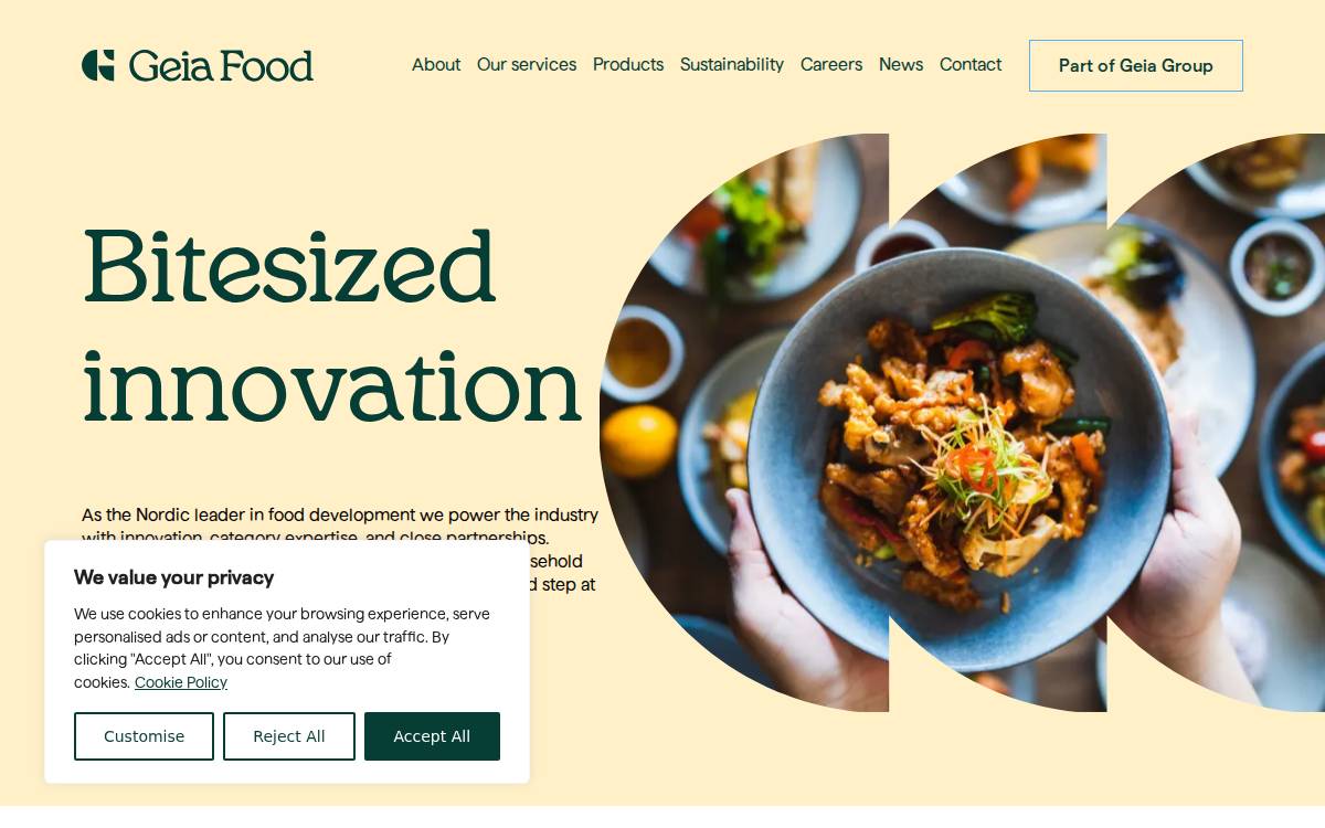 Geia Food website preview