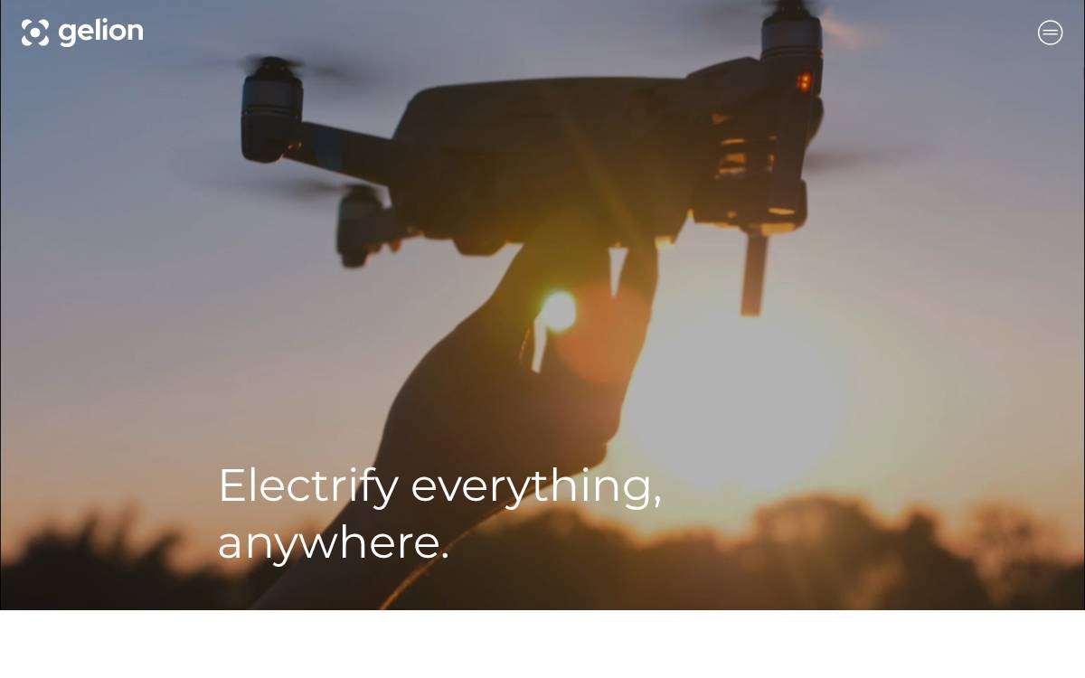 Gelion plc website preview