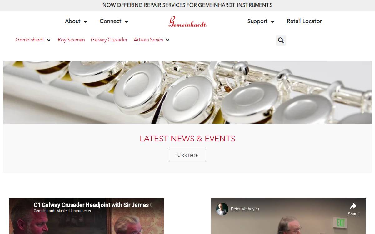 Gemeinhardt website preview