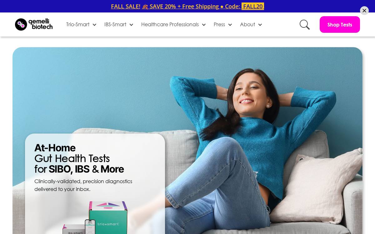 Gemelli Biotech website preview