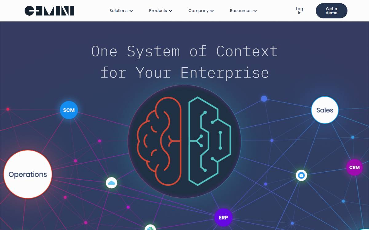 Geminidata website preview