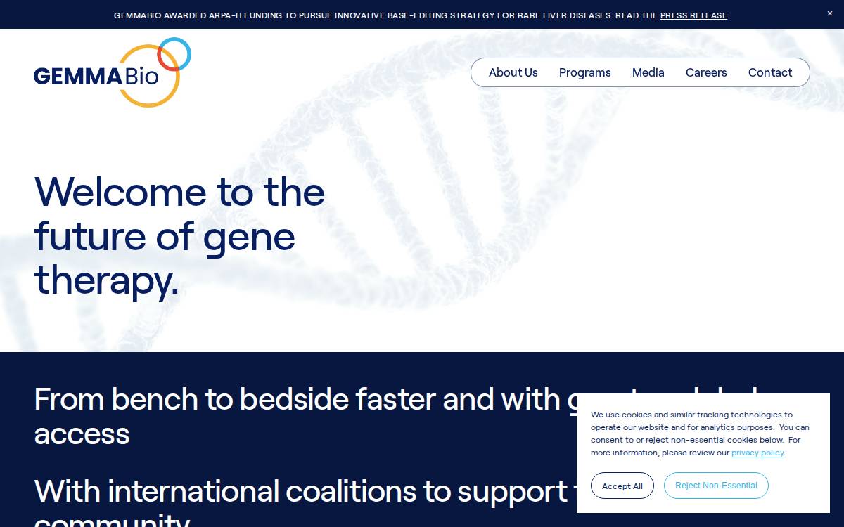 GEMMABio website preview