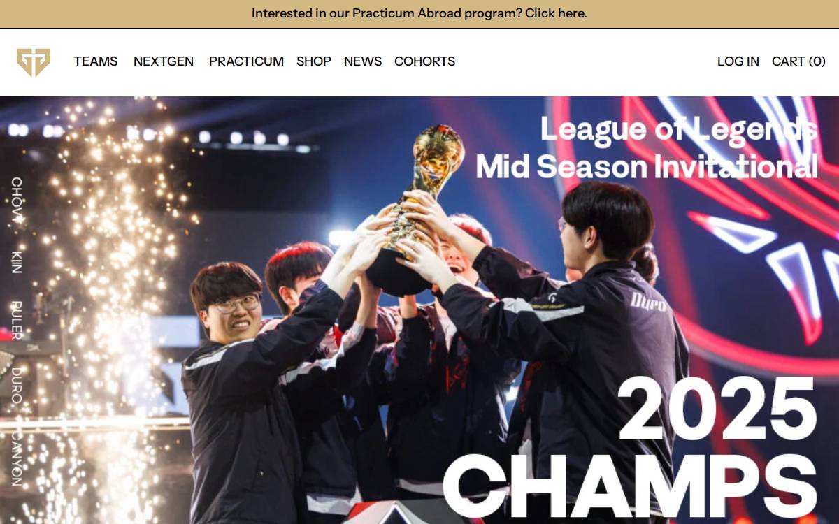 Gen.G website preview