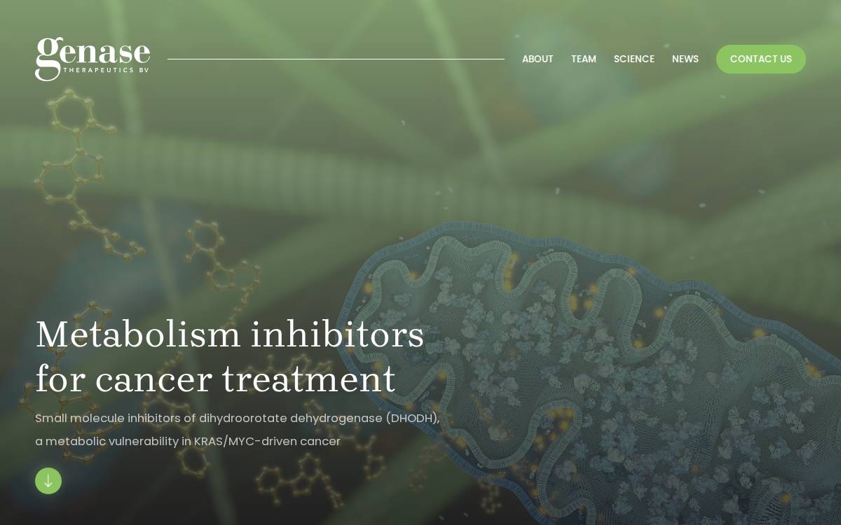 Genase Therapeutics website preview