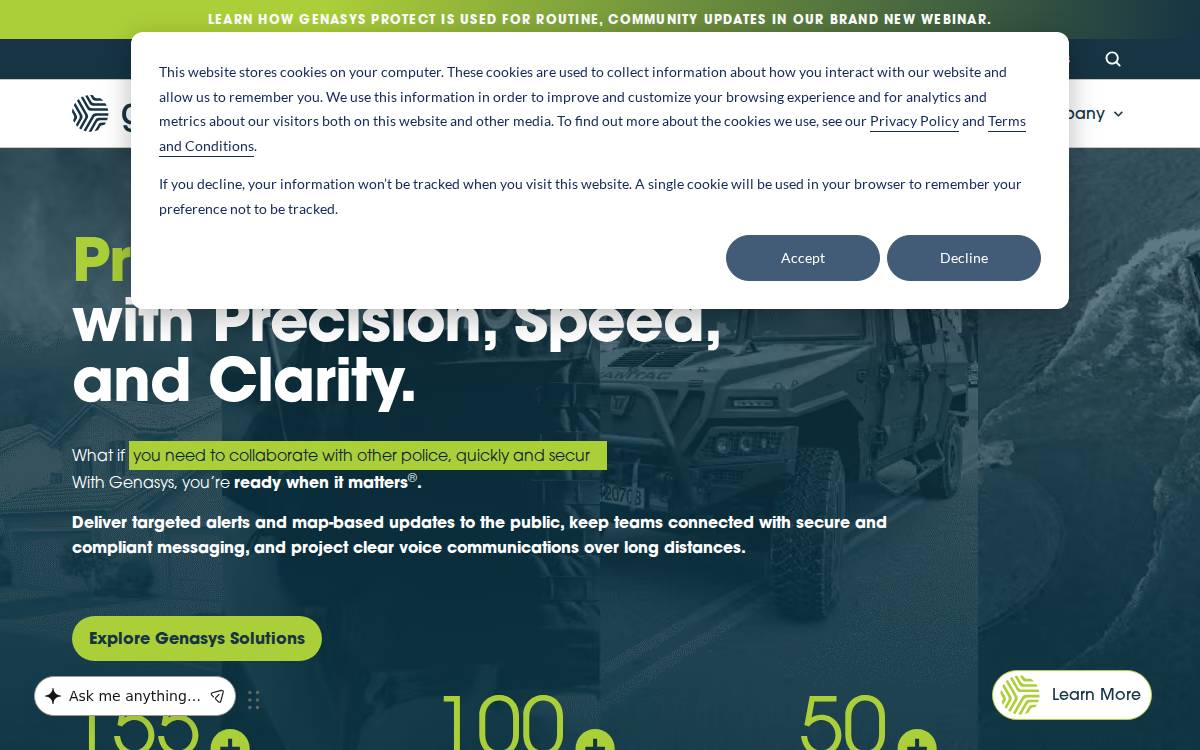 Genasys website preview