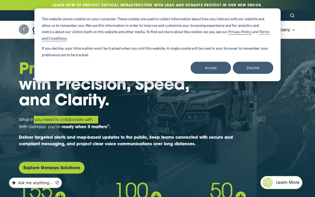 Genasys website preview