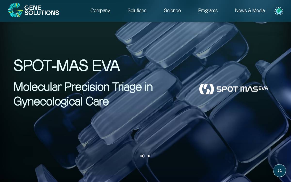 Gene Solutions website preview
