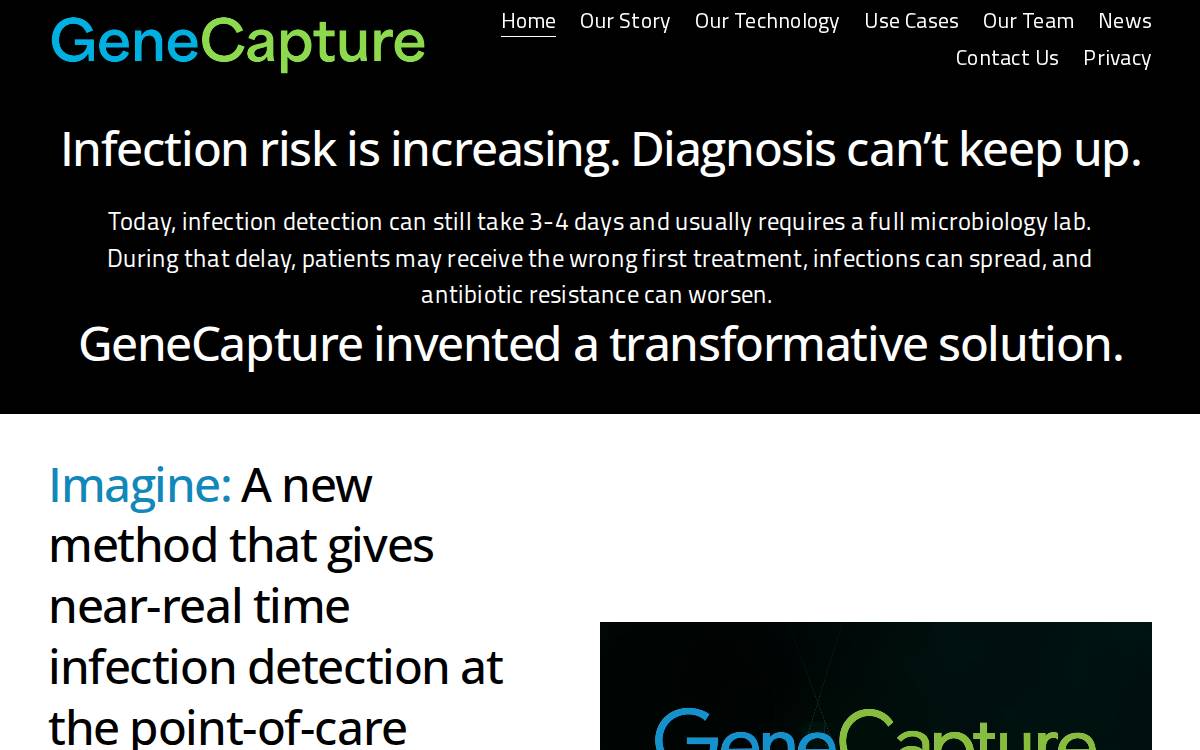 GeneCapture website preview