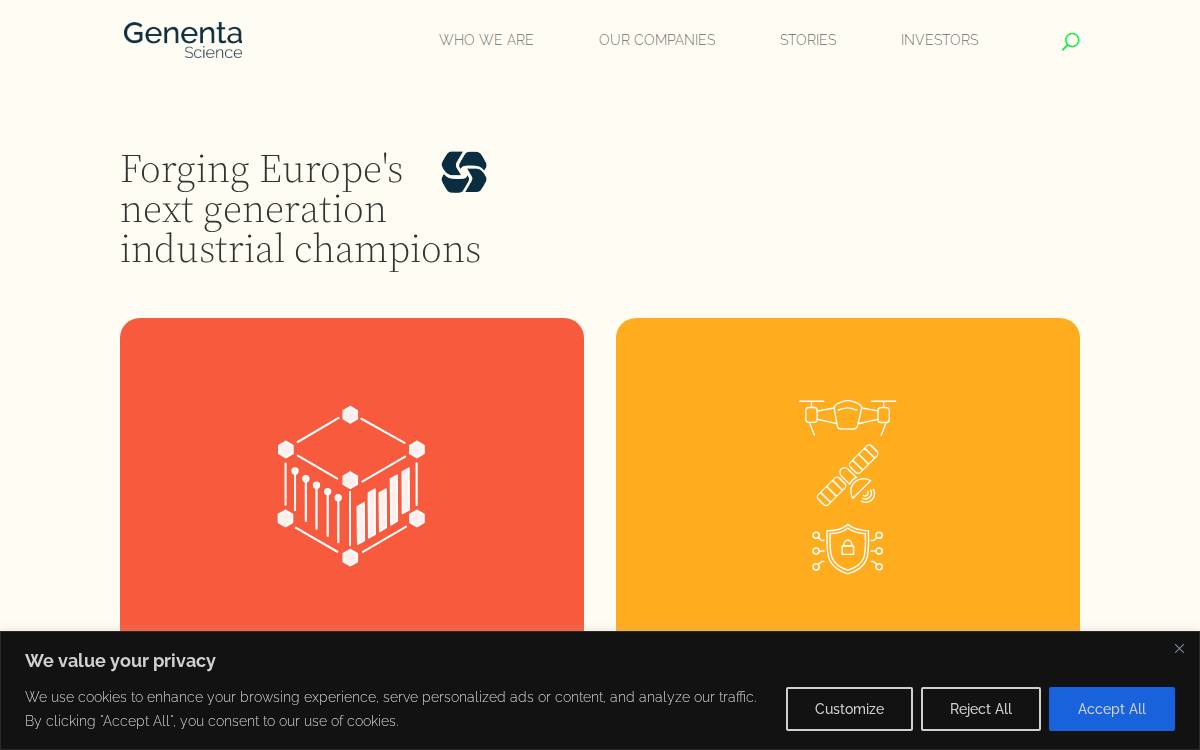 Genenta website preview