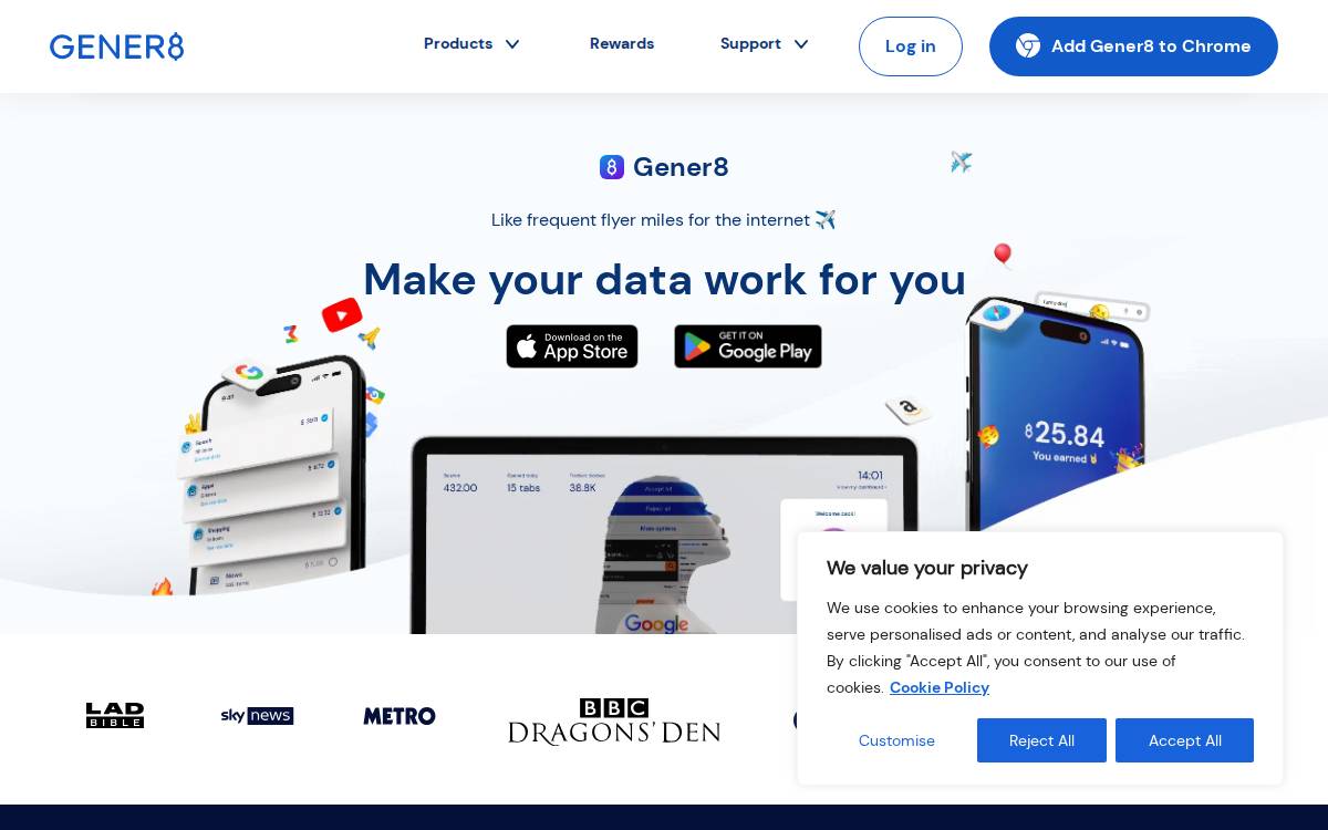 Gener8 website preview