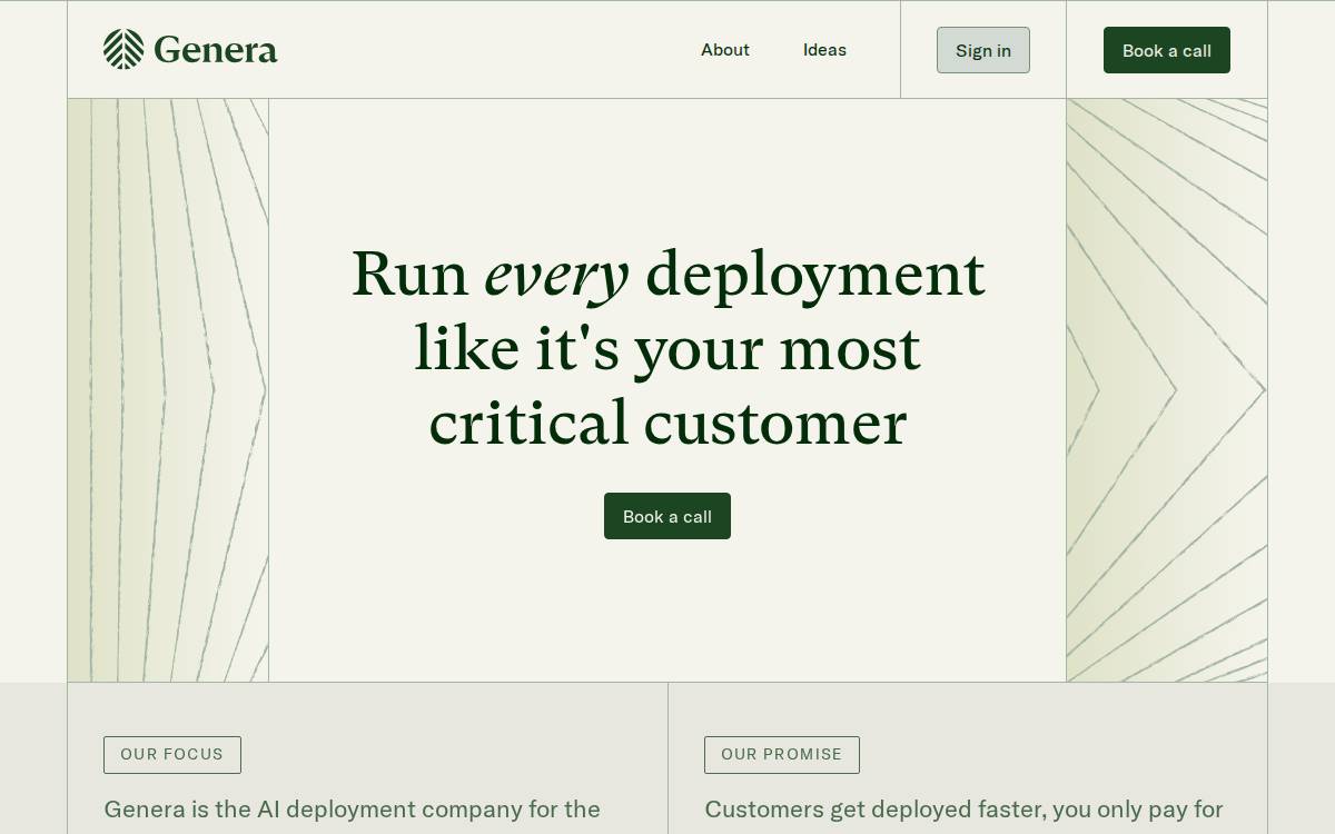 Genera website preview