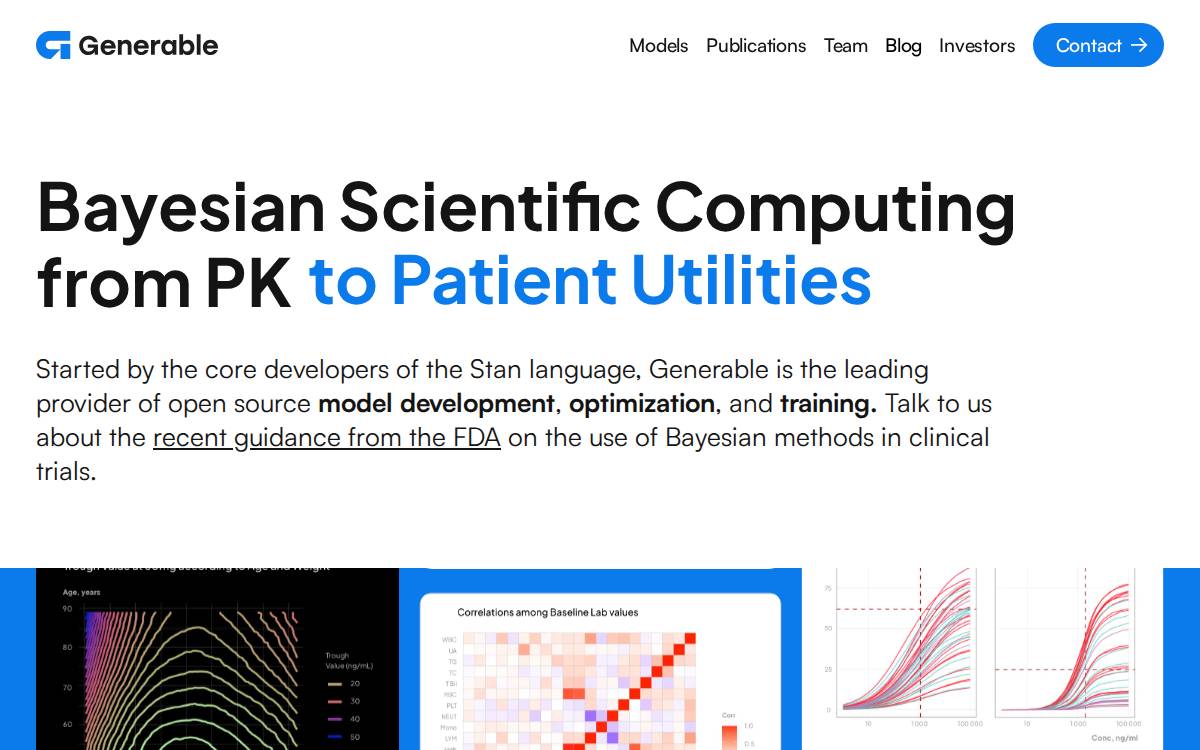 Generable website preview