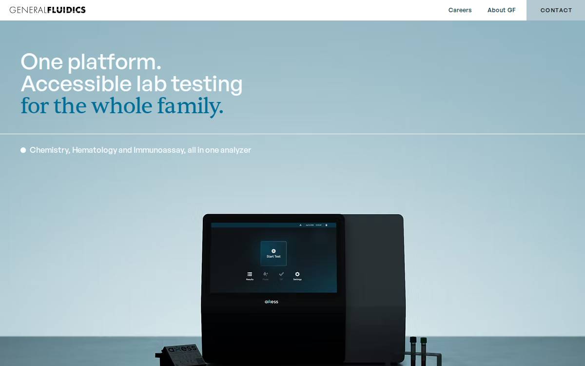 General Fluidics website preview
