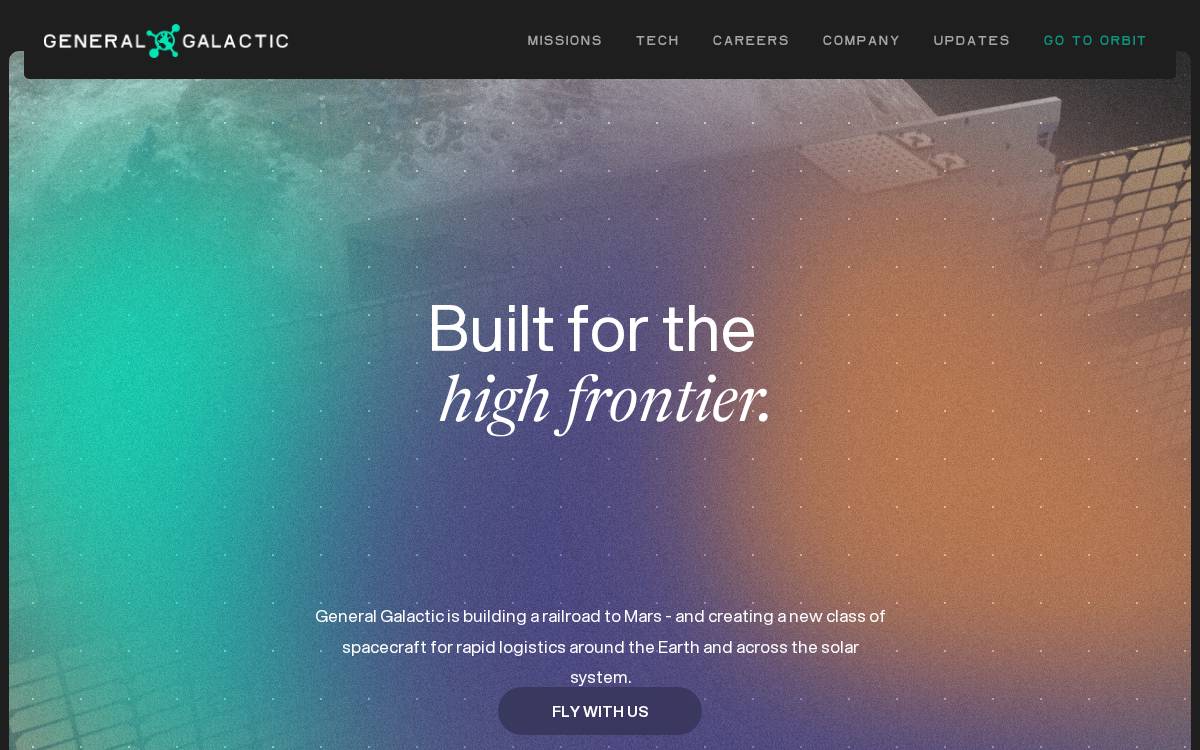 General Galactic website preview