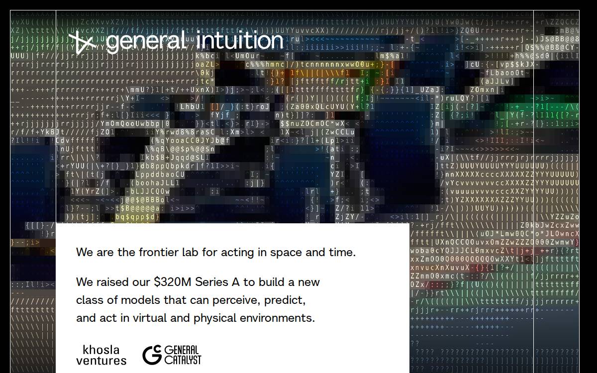 General Intuition website preview