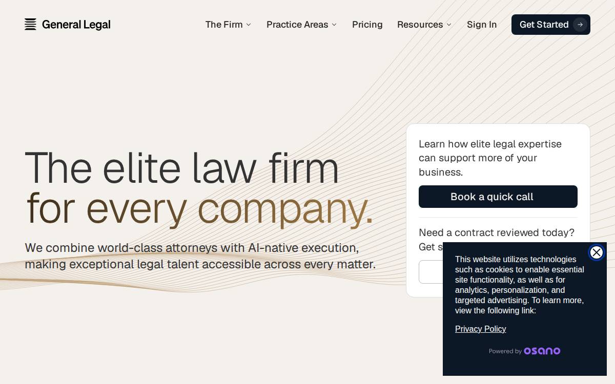 General Legal website preview