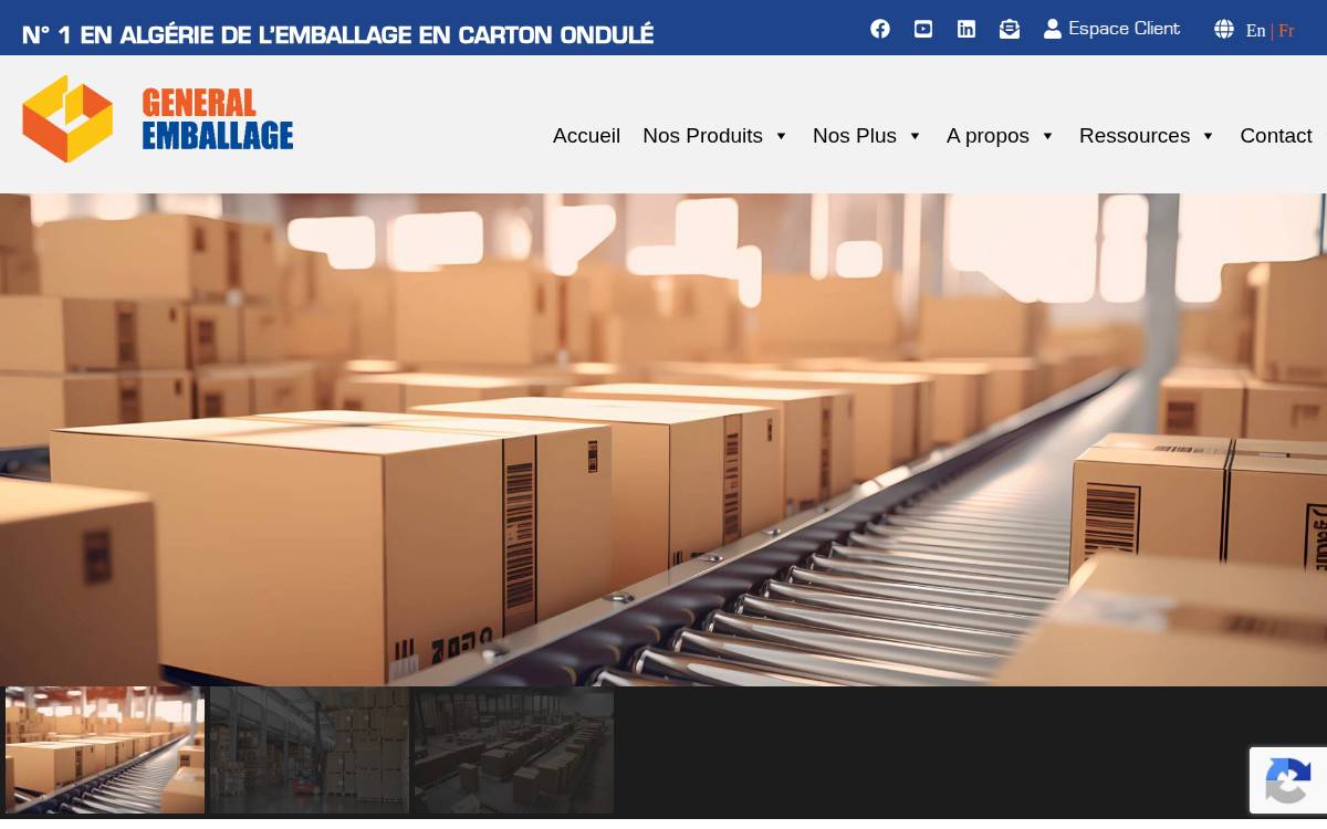General Emballage website preview