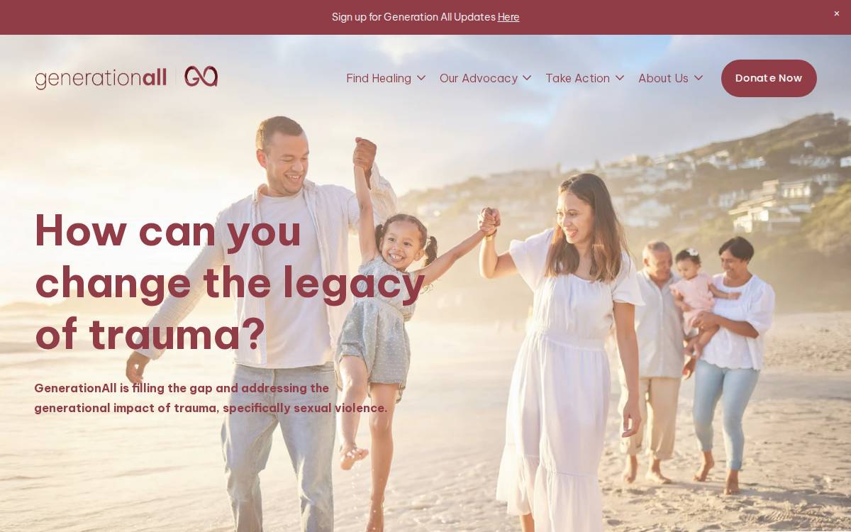 Generationall website preview