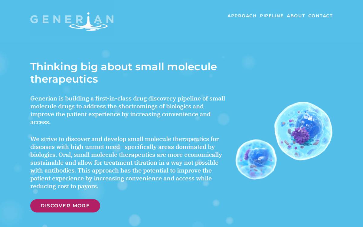 Generian Pharmaceuticals website preview