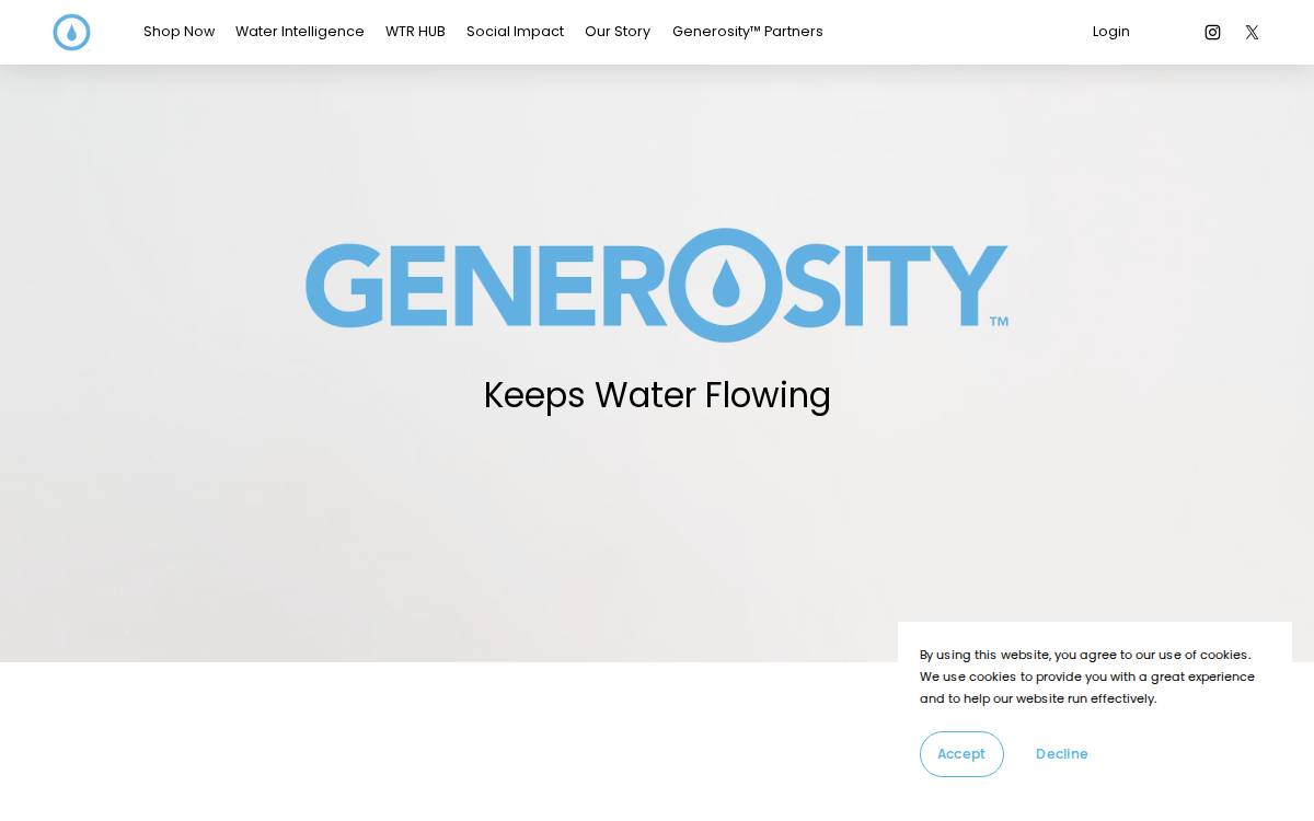 Generosity Water website preview