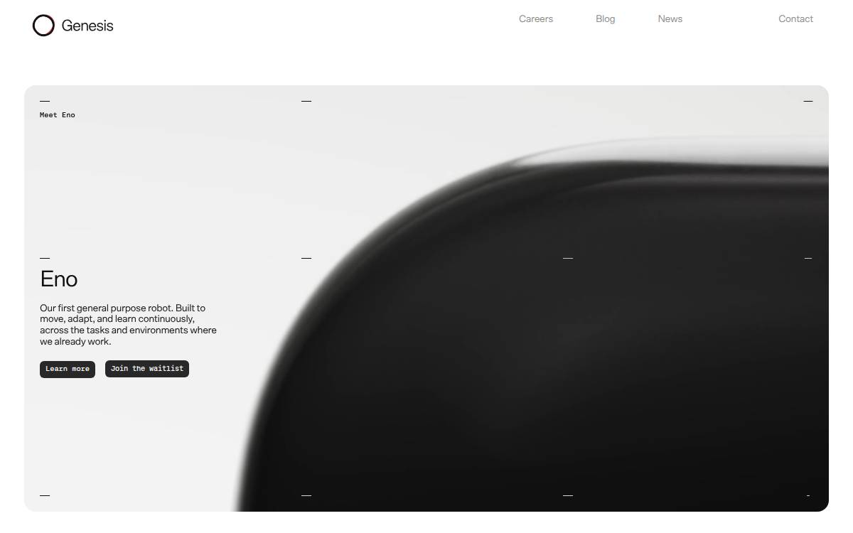 Genesis AI website preview