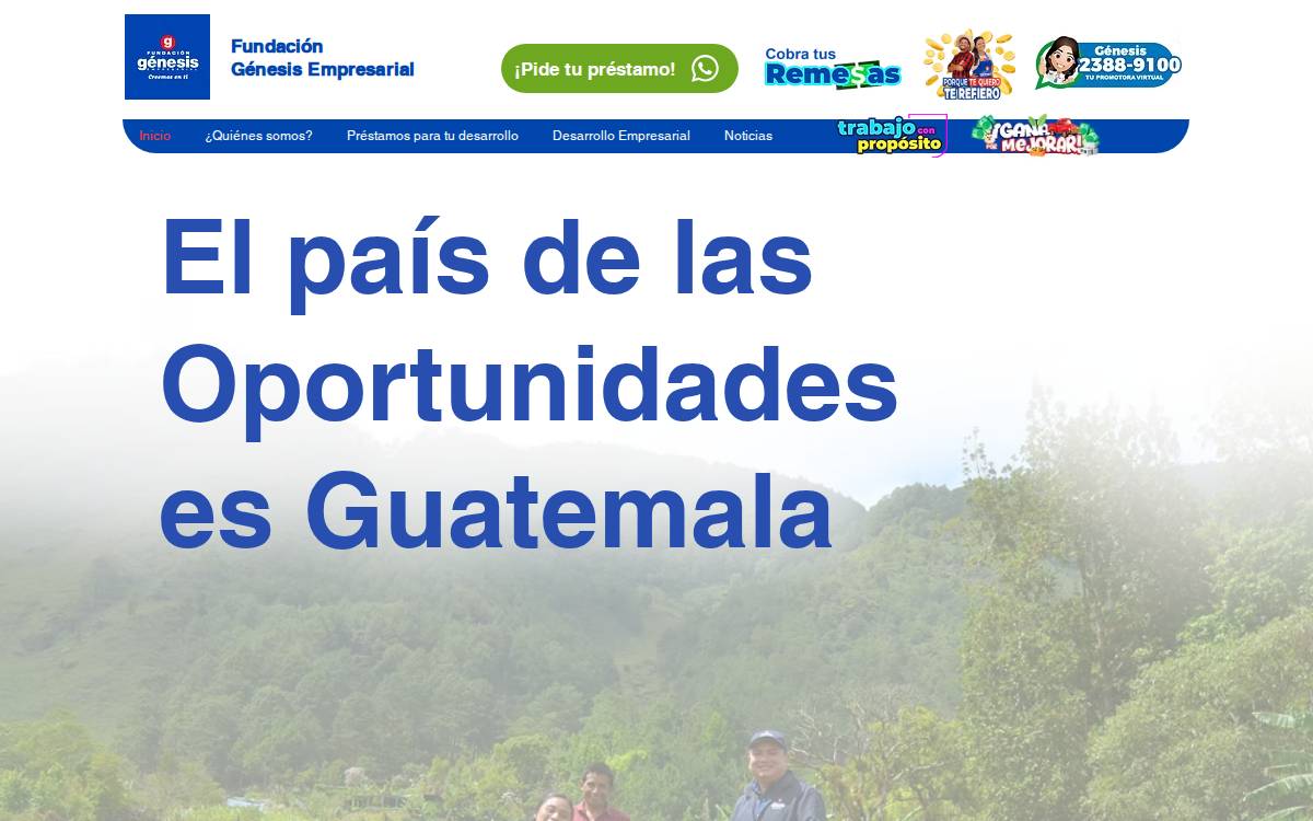Génesis Empresarial website preview