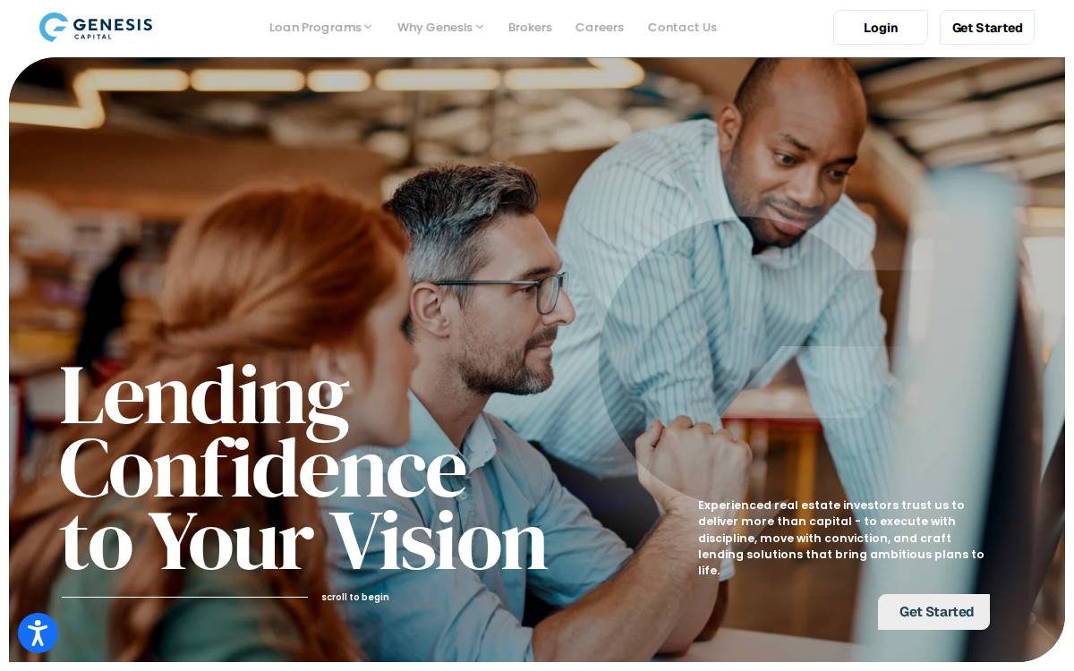Genesis Capital website preview