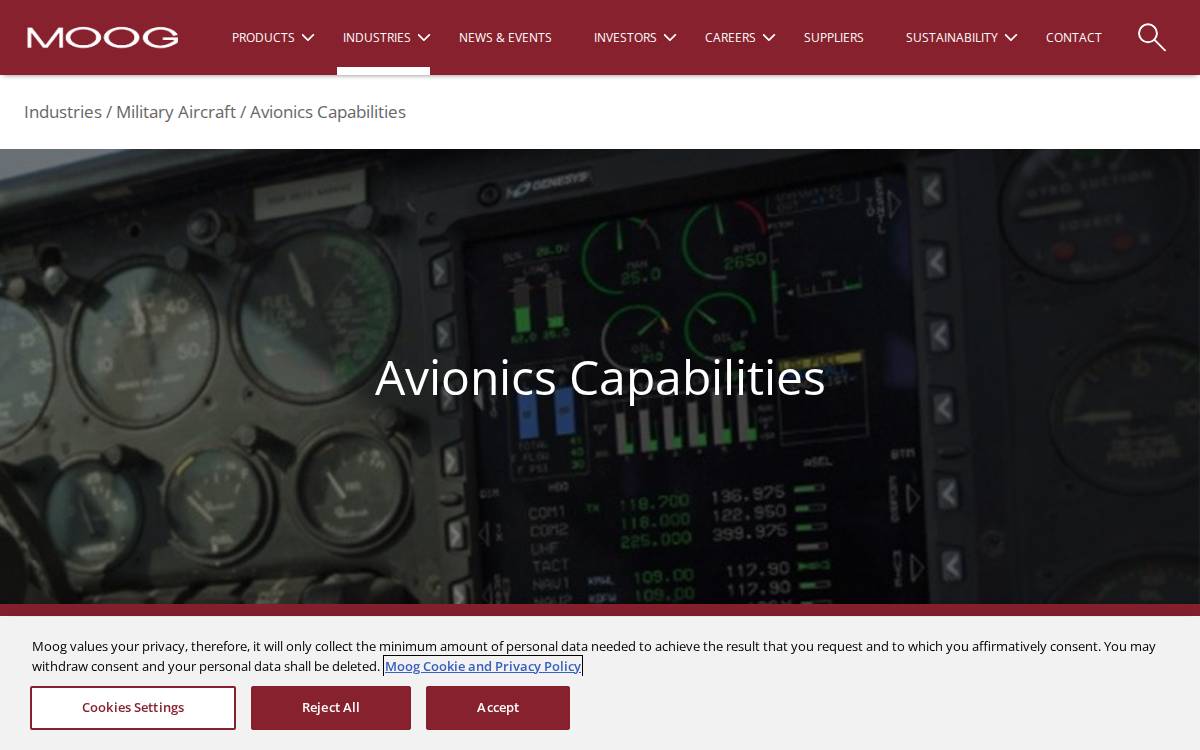 Genesys Aerosystems website preview
