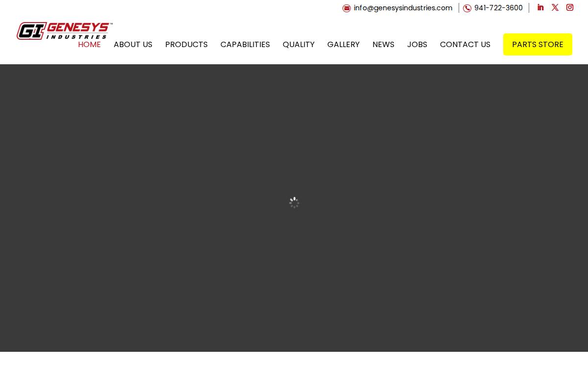 Genesys Industries website preview