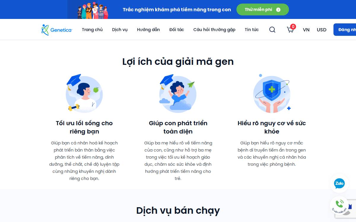 Genetica website preview