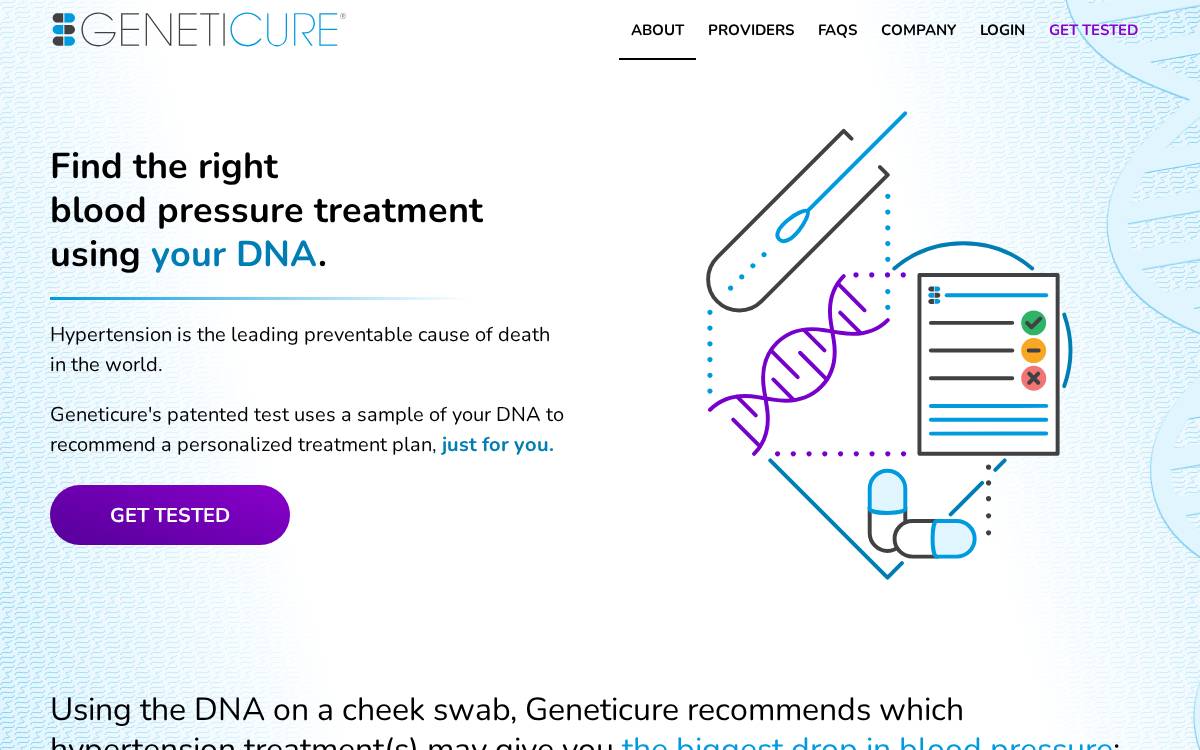 Geneticure website preview