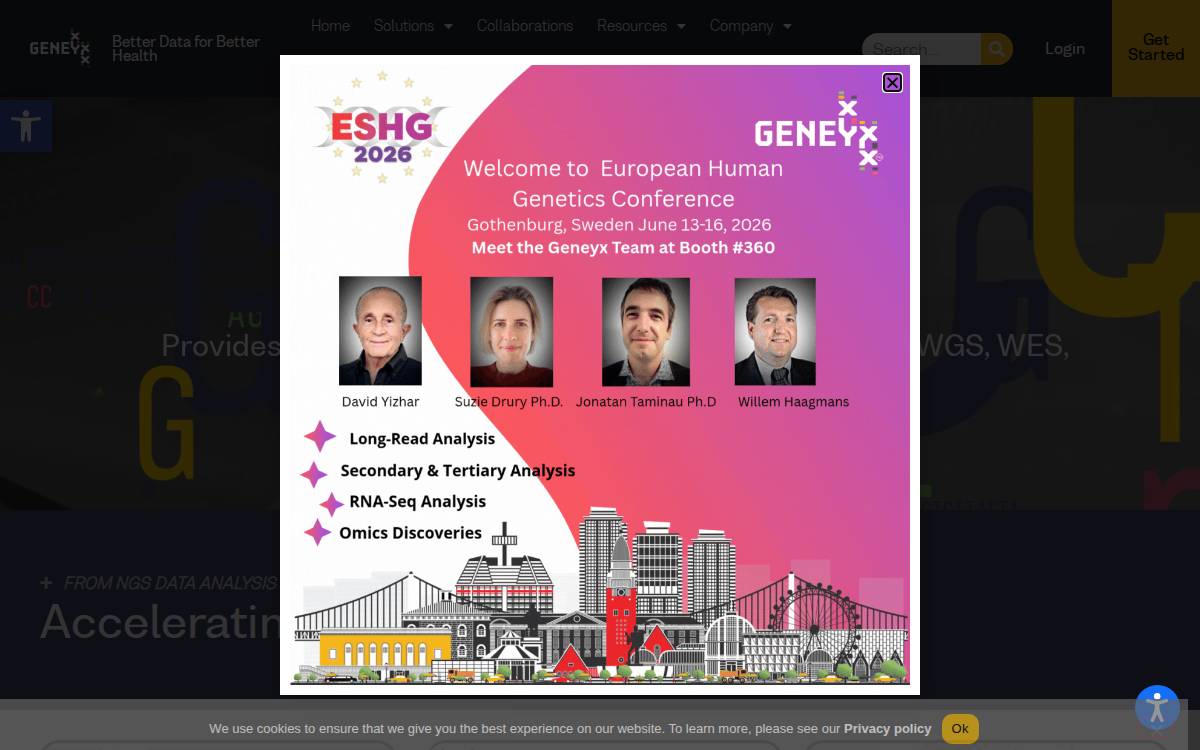 GeneYX website preview