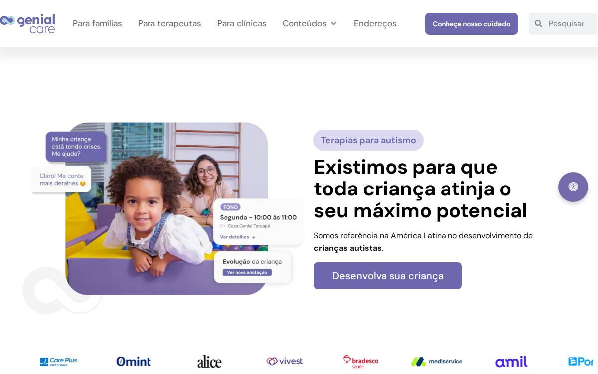 Genial Care website preview