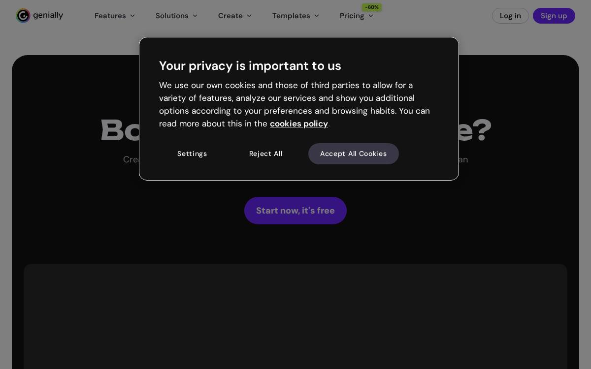 Genially website preview