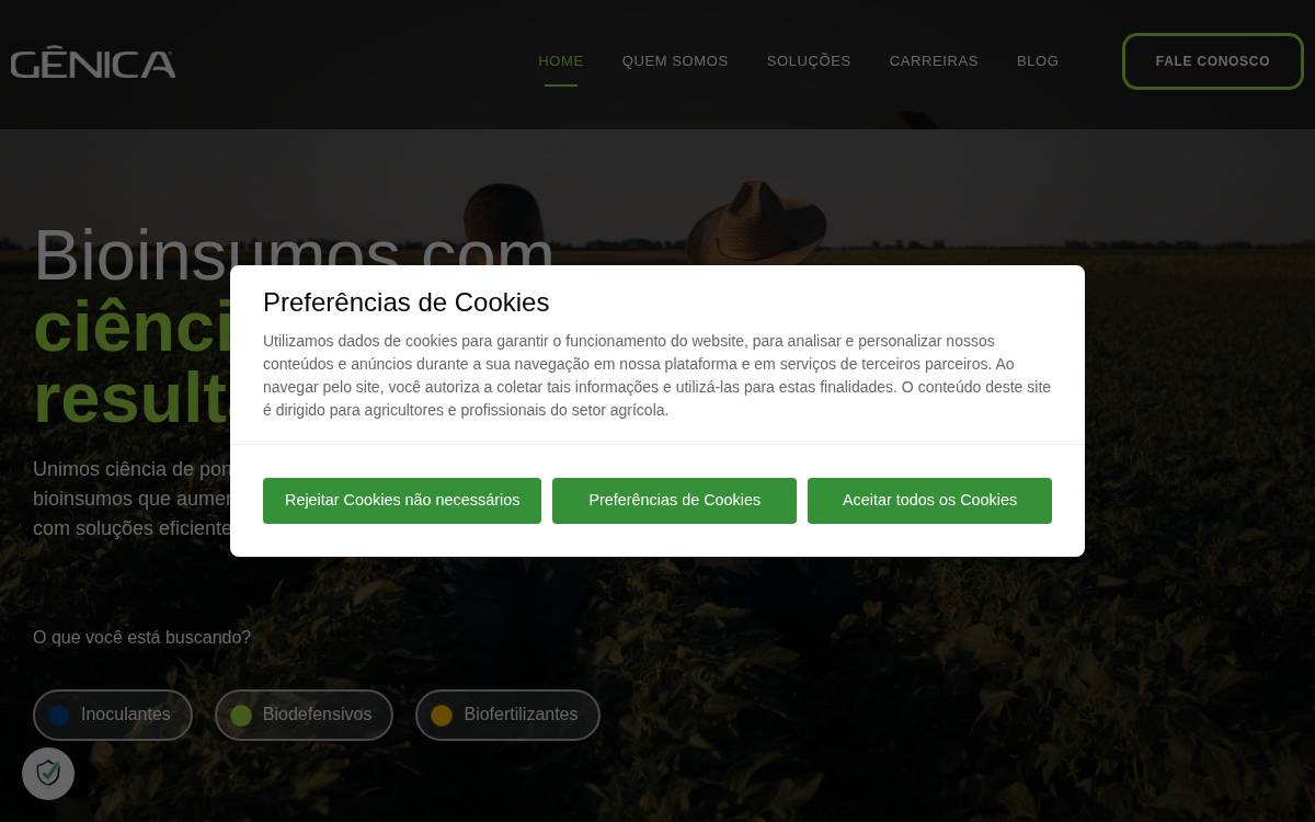 Gênica website preview