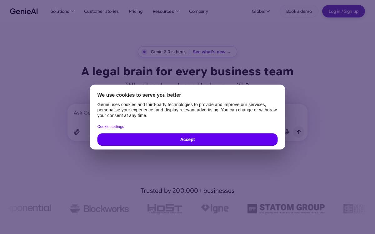 Genie AI website preview