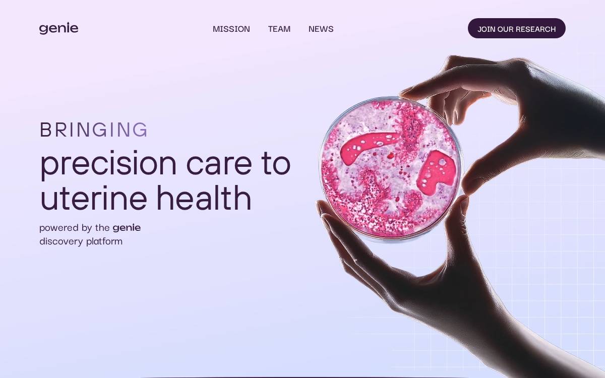 Genie Fertility website preview