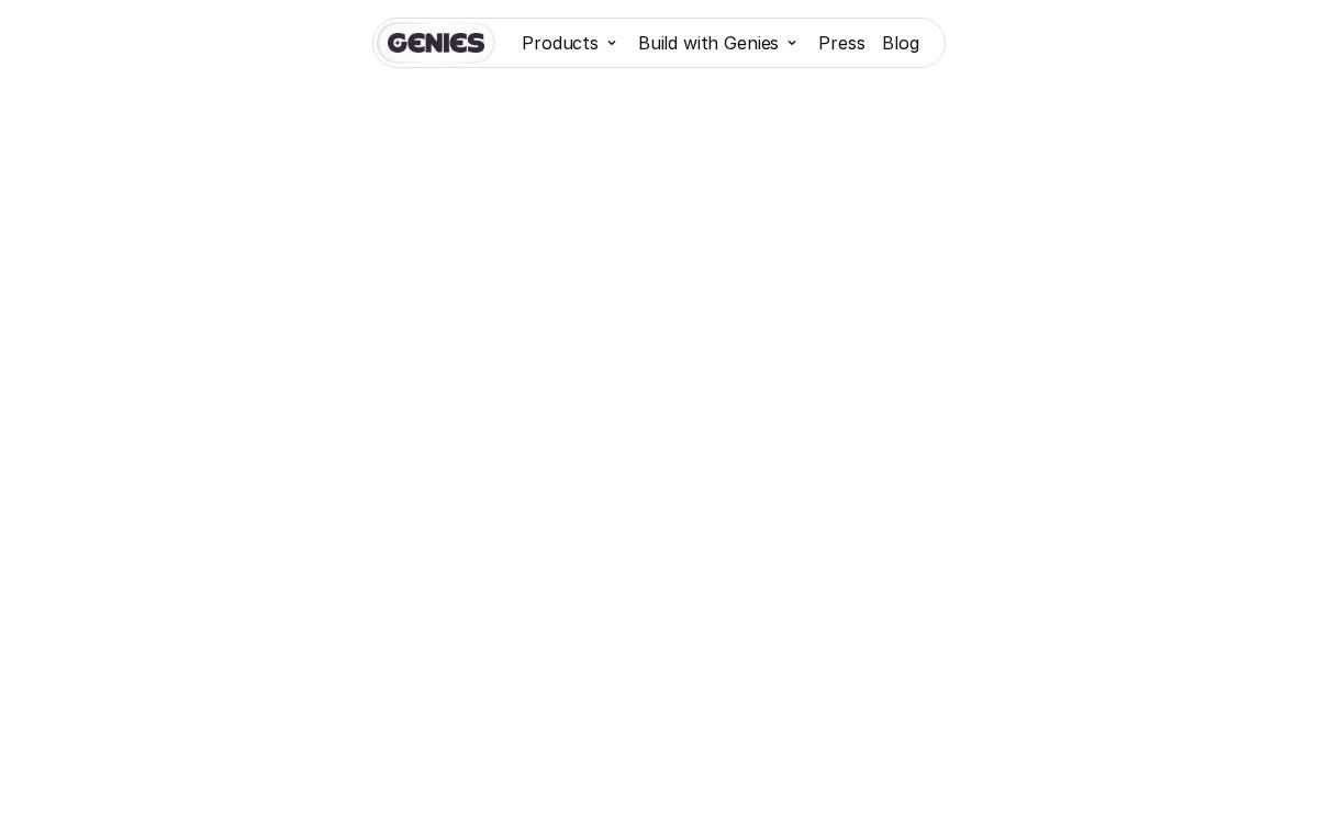 Genies website preview