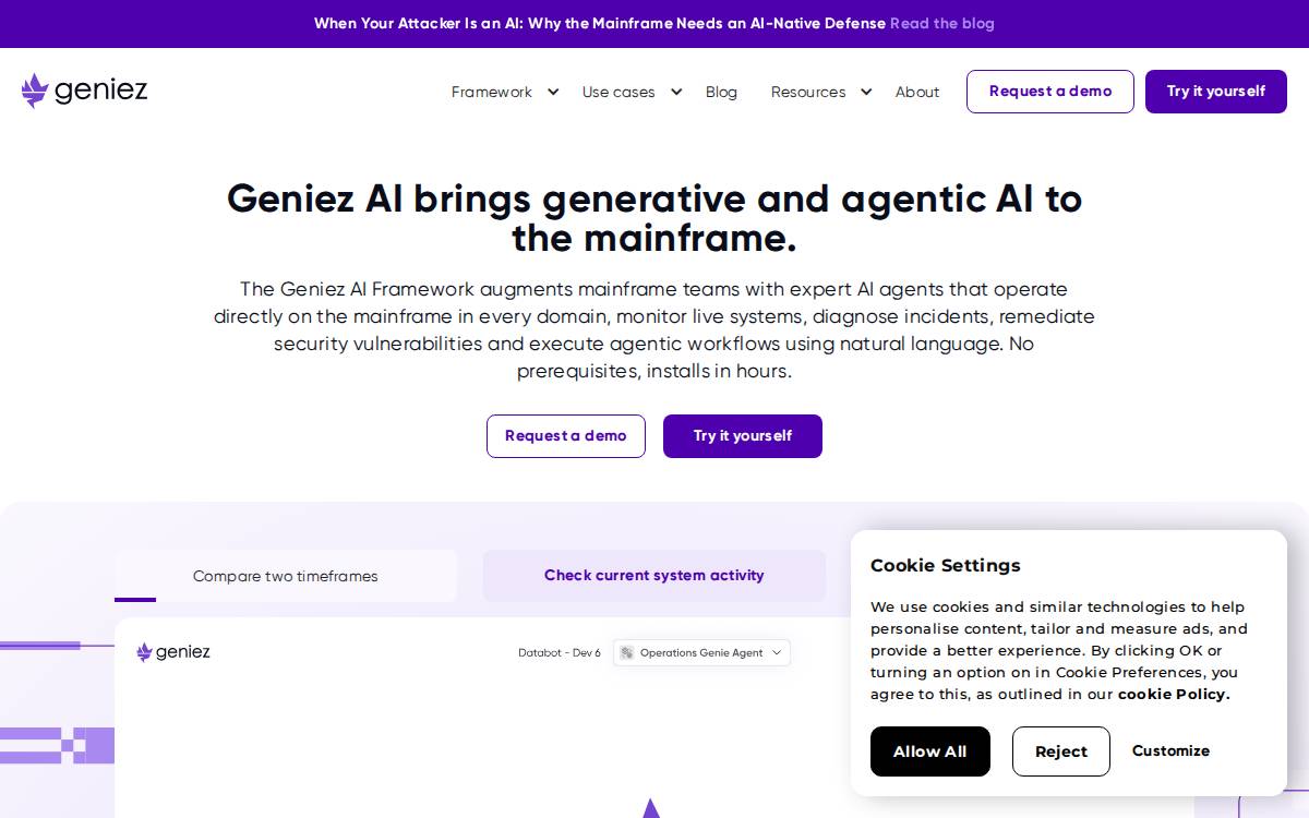 Geniez website preview