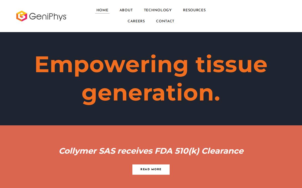 GeniPhys website preview
