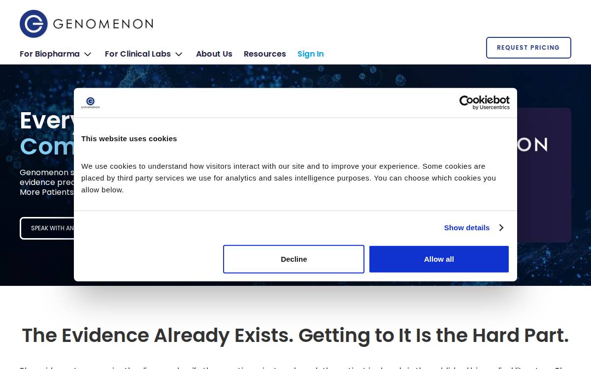 Genomenon website preview