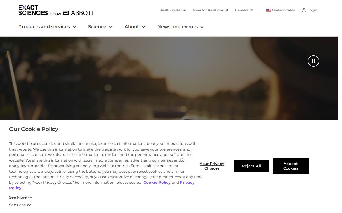 Genomic Health website preview
