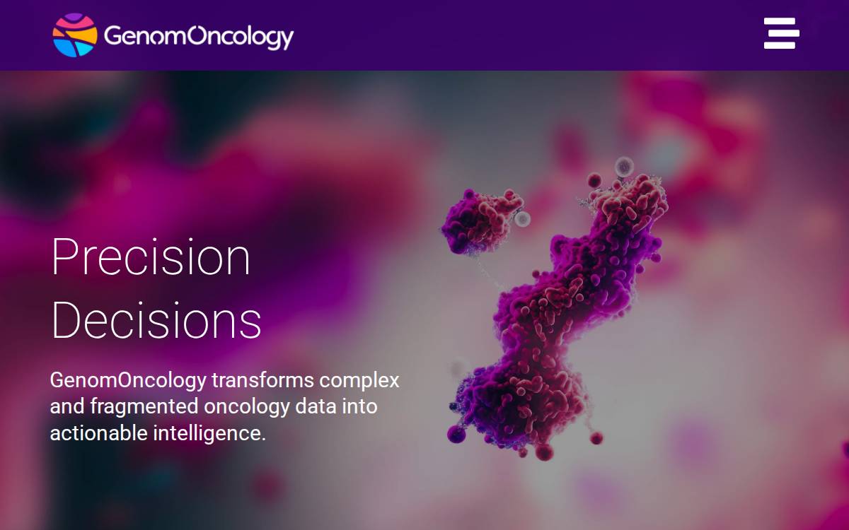 GenomOncology website preview