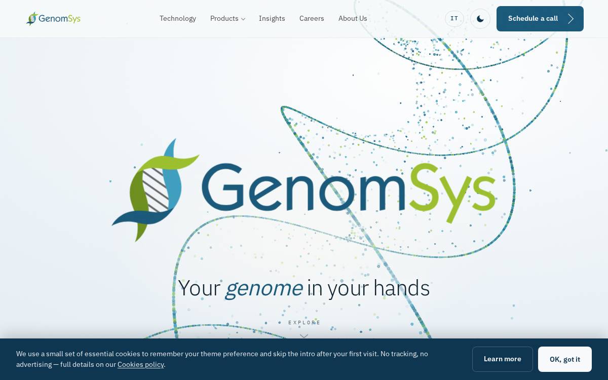 Genomsys website preview
