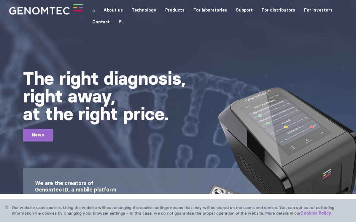 Genomtec website preview