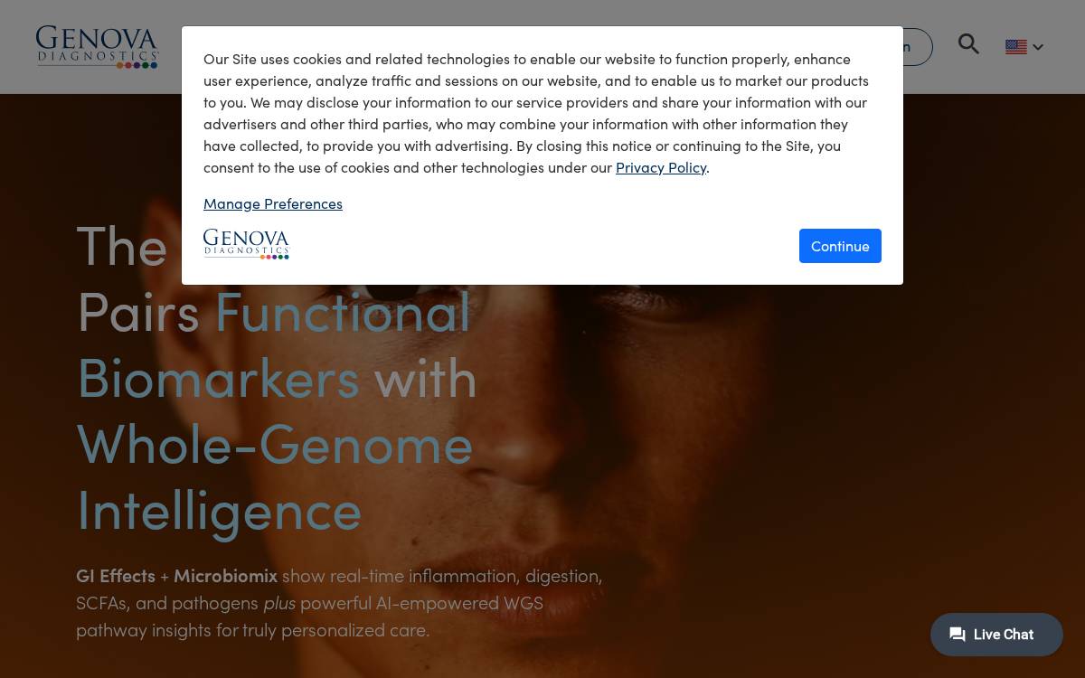Genova Diagnostics website preview