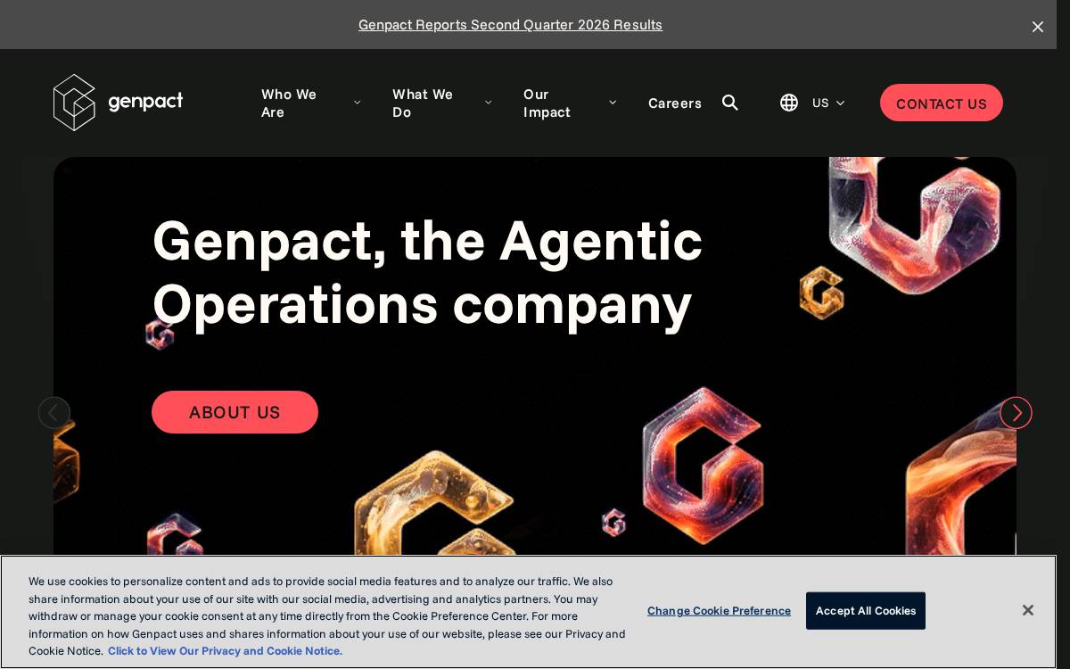 Genpact website preview