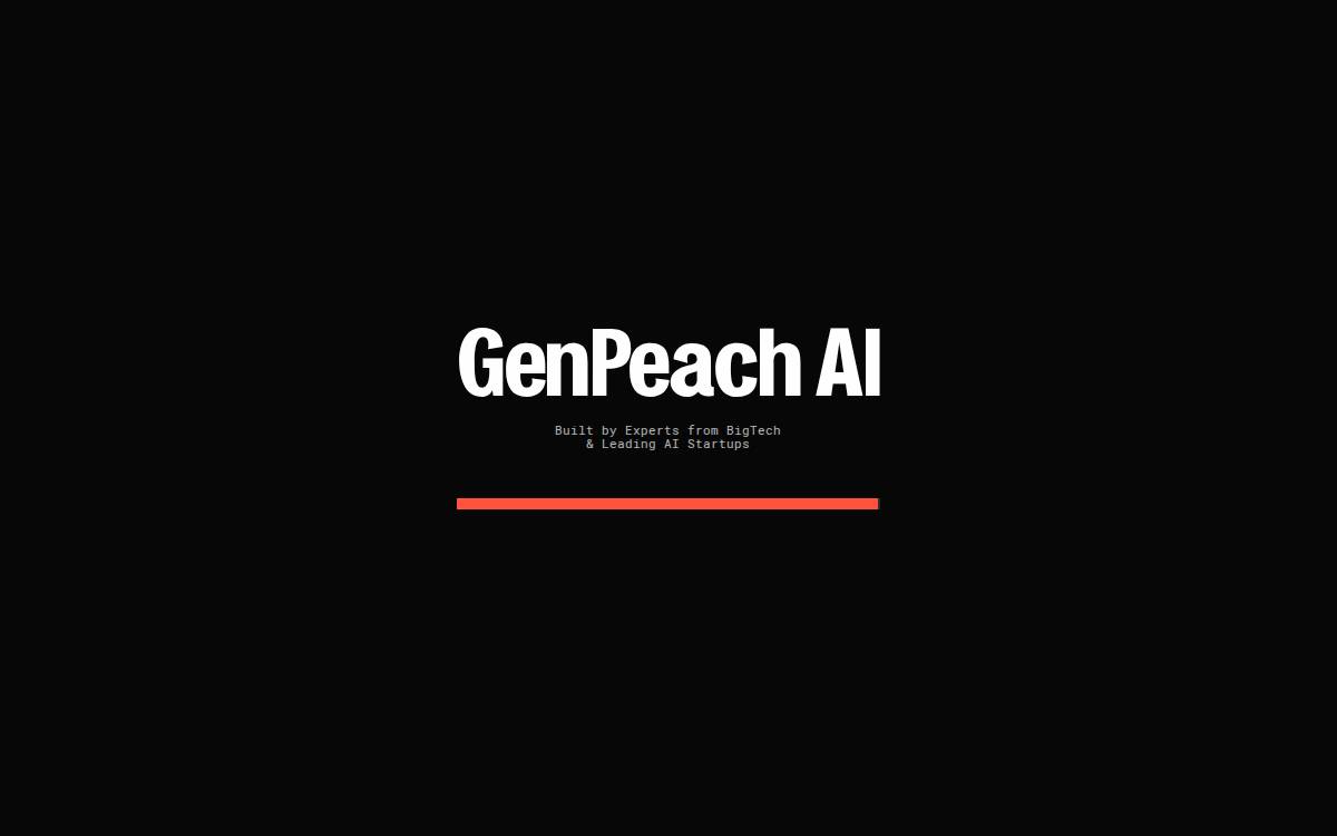 GenPeach AI website preview