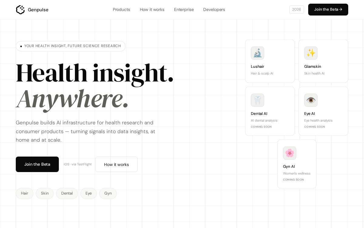 Genpulse website preview