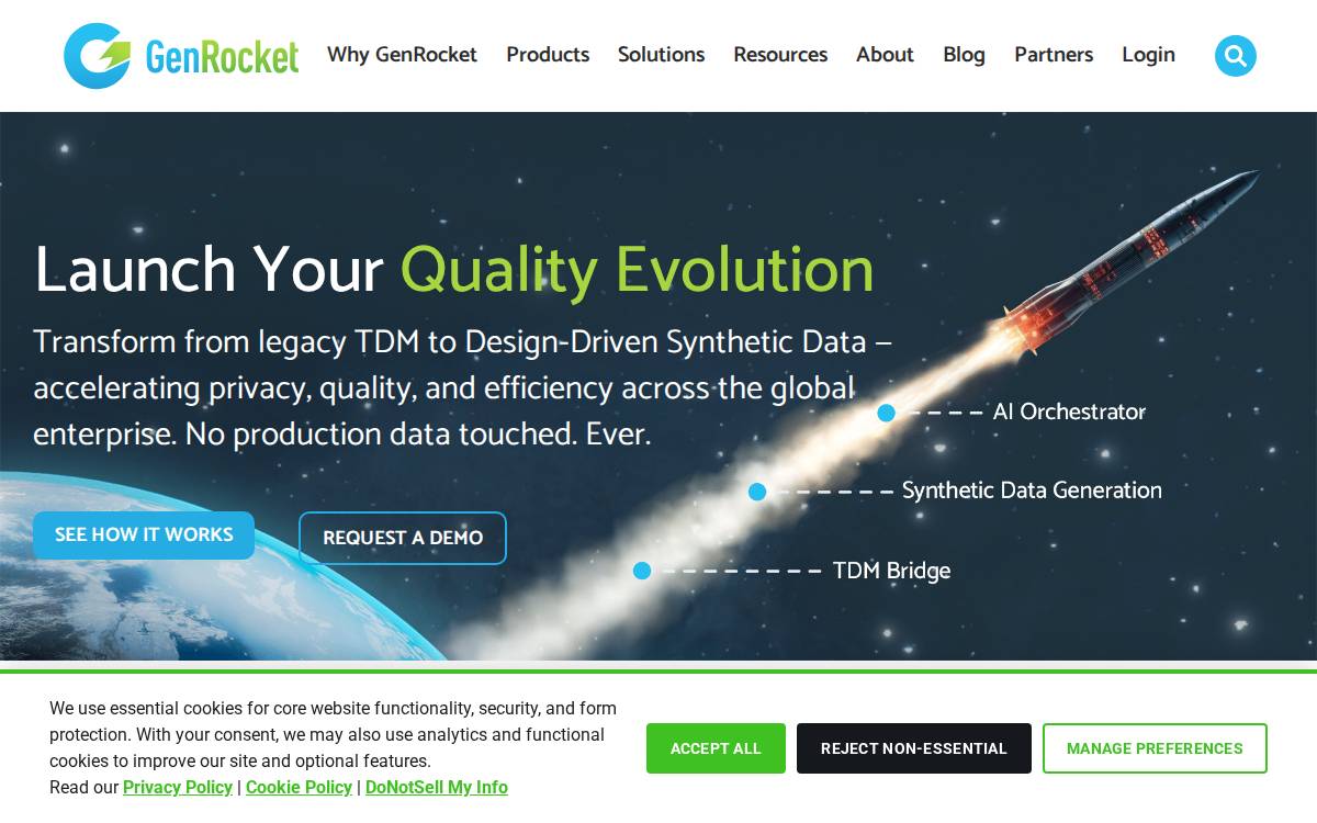 Genrocket website preview
